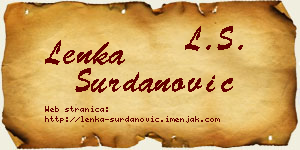 Lenka Surdanović vizit kartica
